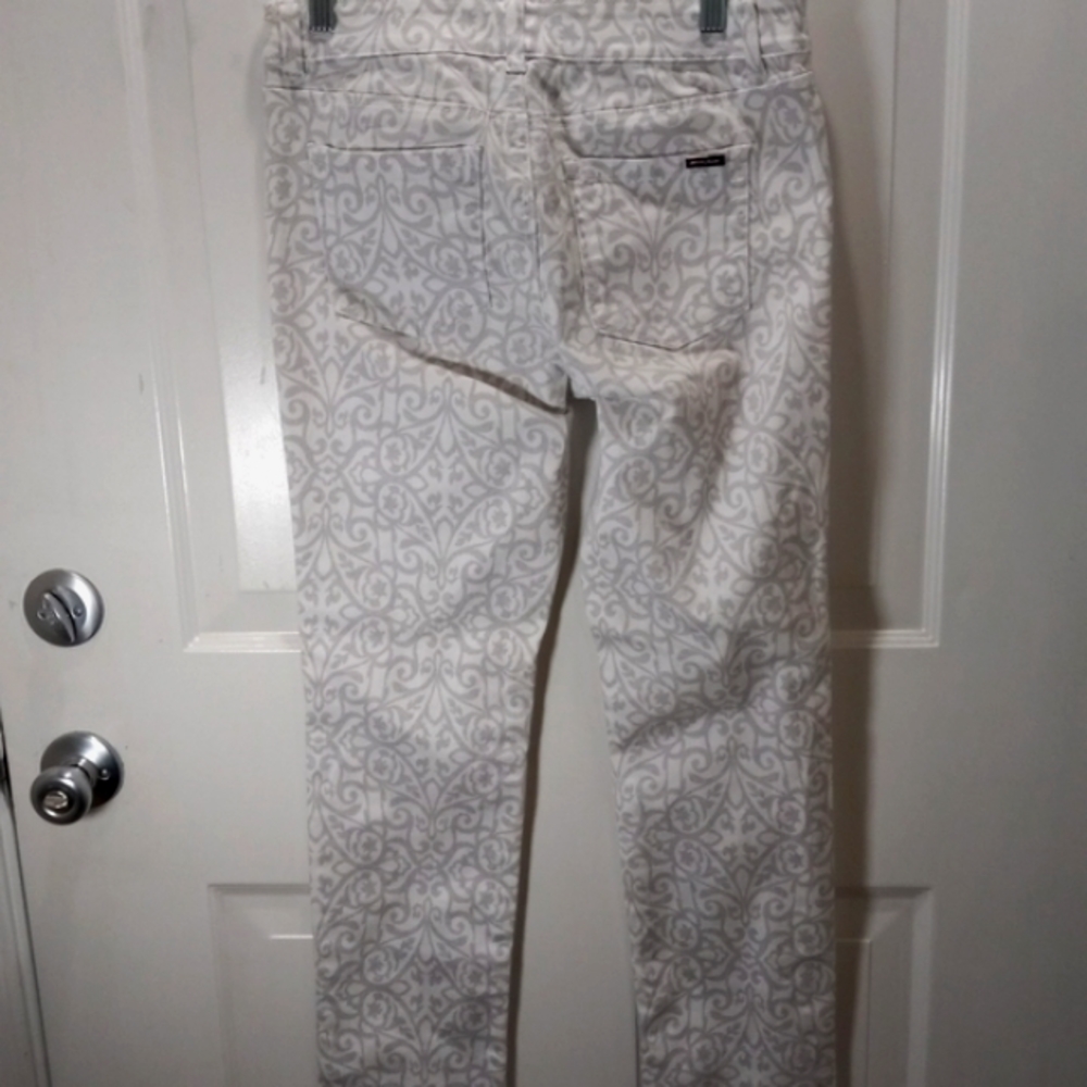 WhiteHouse/Blackmore, White&Toupe Blanc Jeans. Sz 4 R. 28/28 Straight - Picture 6 of 8